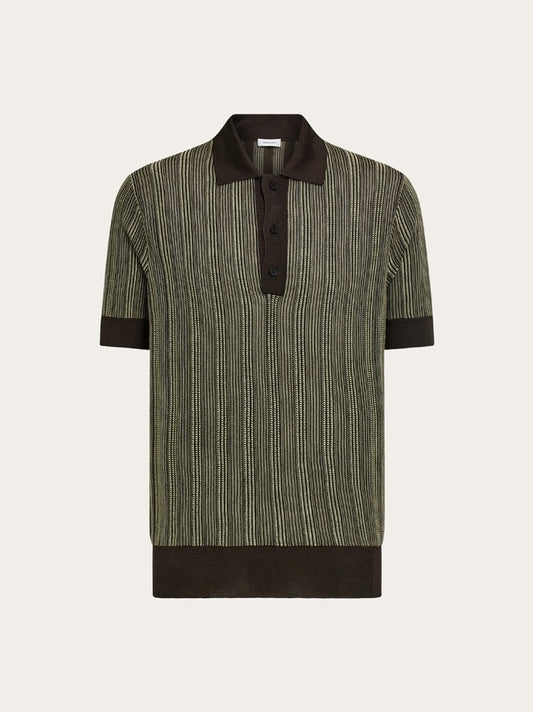 Short sleeve knitted polo