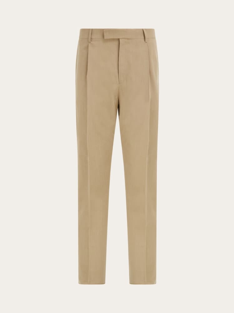 Silk and wool tailored trouser