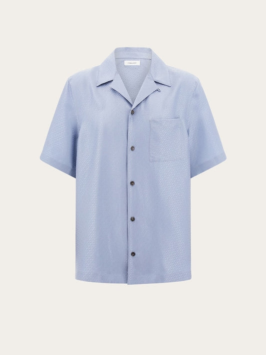 Short sleeve silk shirt