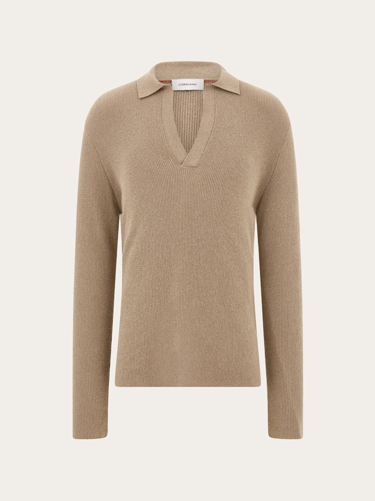 Long sleeve polo shirt