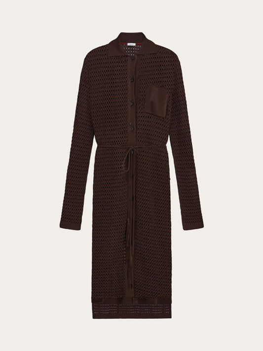 Knitted shirt dress