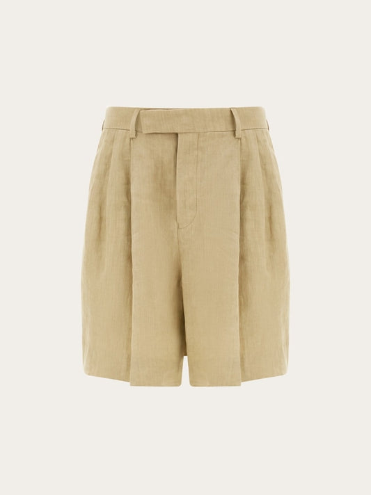 Linen bermuda short