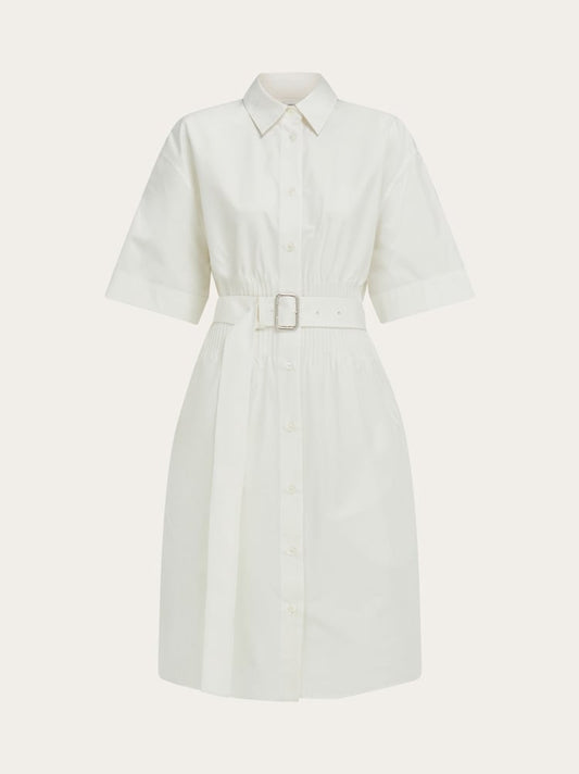Cotton and silk shirt dress