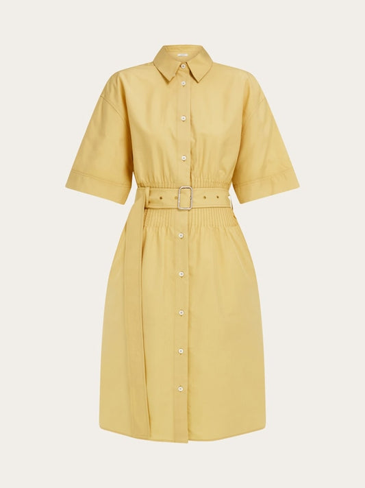 Cotton and silk shirt dress