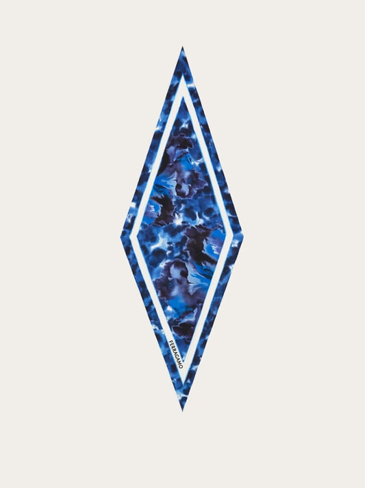 Carnation print diamond scarf