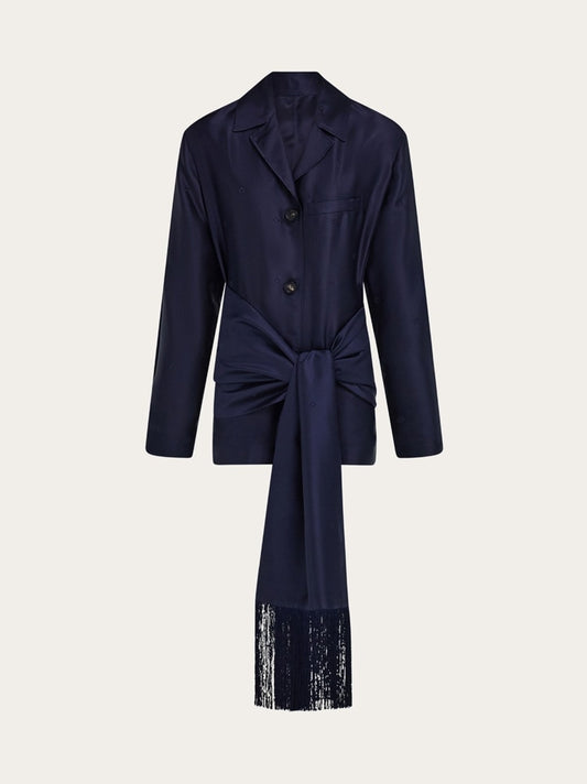 Silk shirt jacket