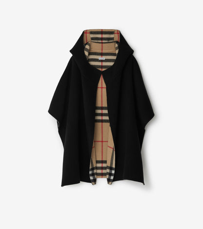 Cashmere Hooded Cape in Oxblood red