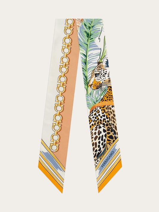 Felini print silk mini bandeau