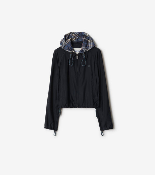 Cropped Newcott Hooded Jacket in Silhouette blue
