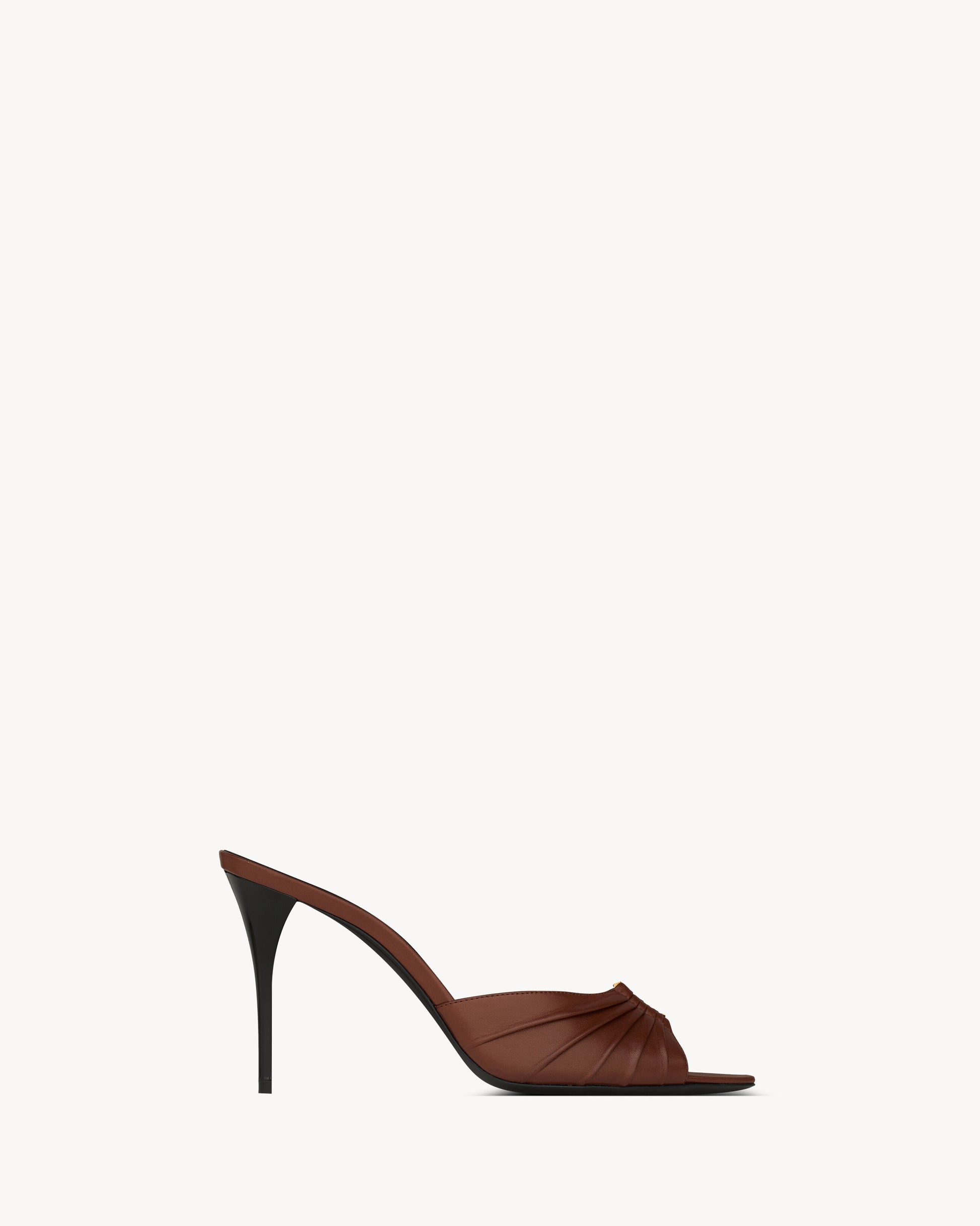 BABYLONE mules in smooth leather