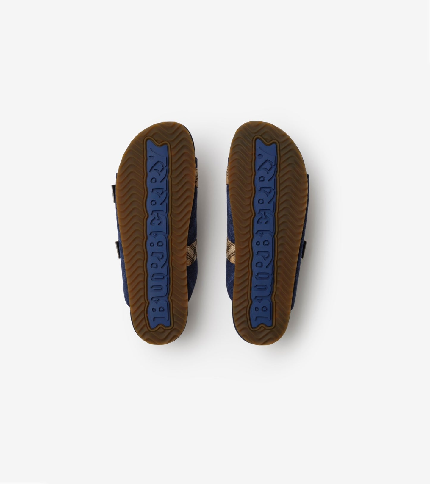 Check Denim Urchin Sandals in Navy