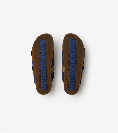 Check Denim Urchin Sandals in Navy
