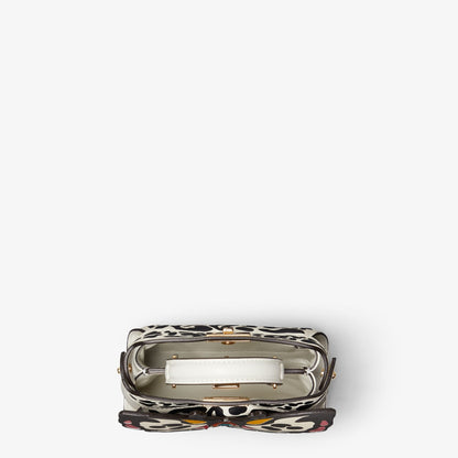 Nano Peekaboo Miniature leather bag with maxi Night Butterfly print