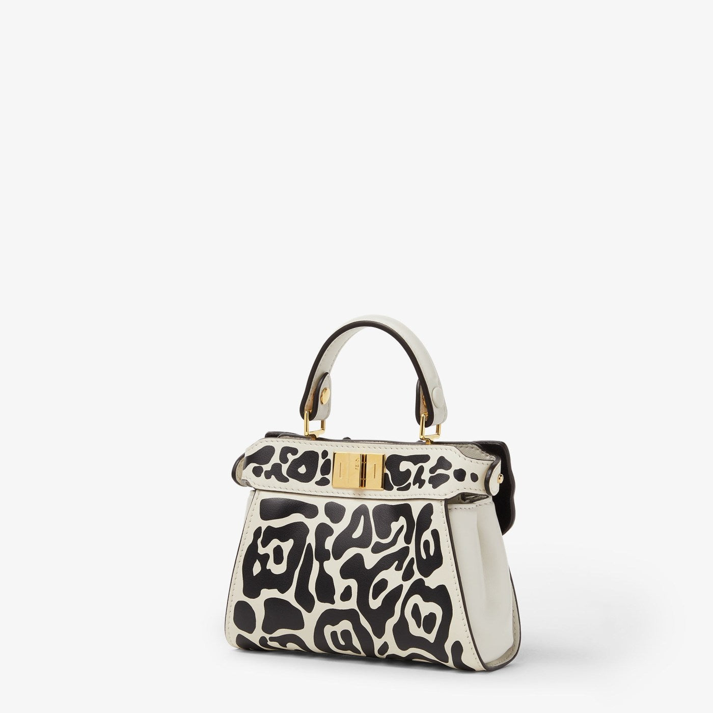 Nano Peekaboo Miniature leather bag with maxi Night Butterfly print