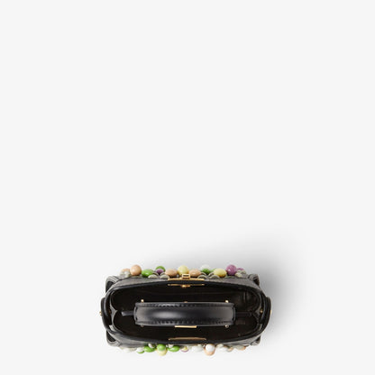 Nano Peekaboo Black leather miniature bag