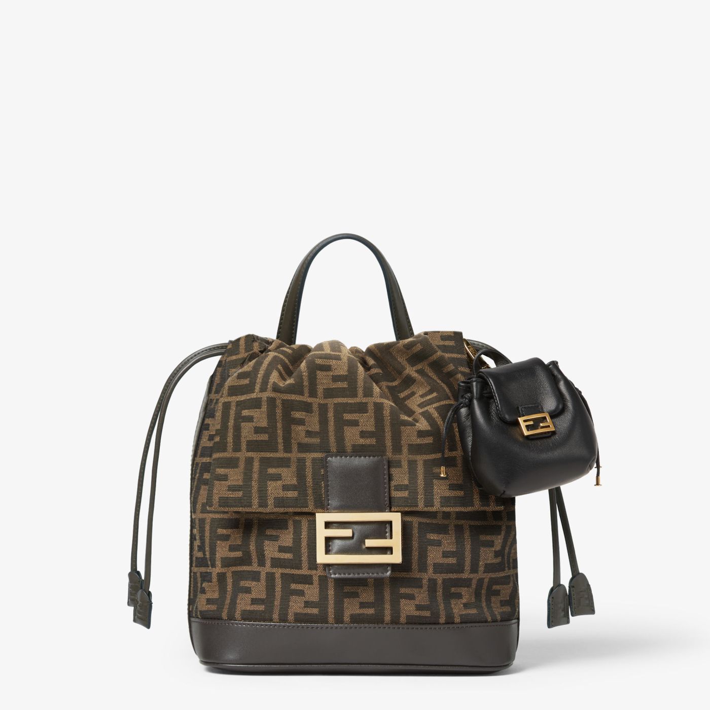 Nano Backpack Charm Black nappa leather charm