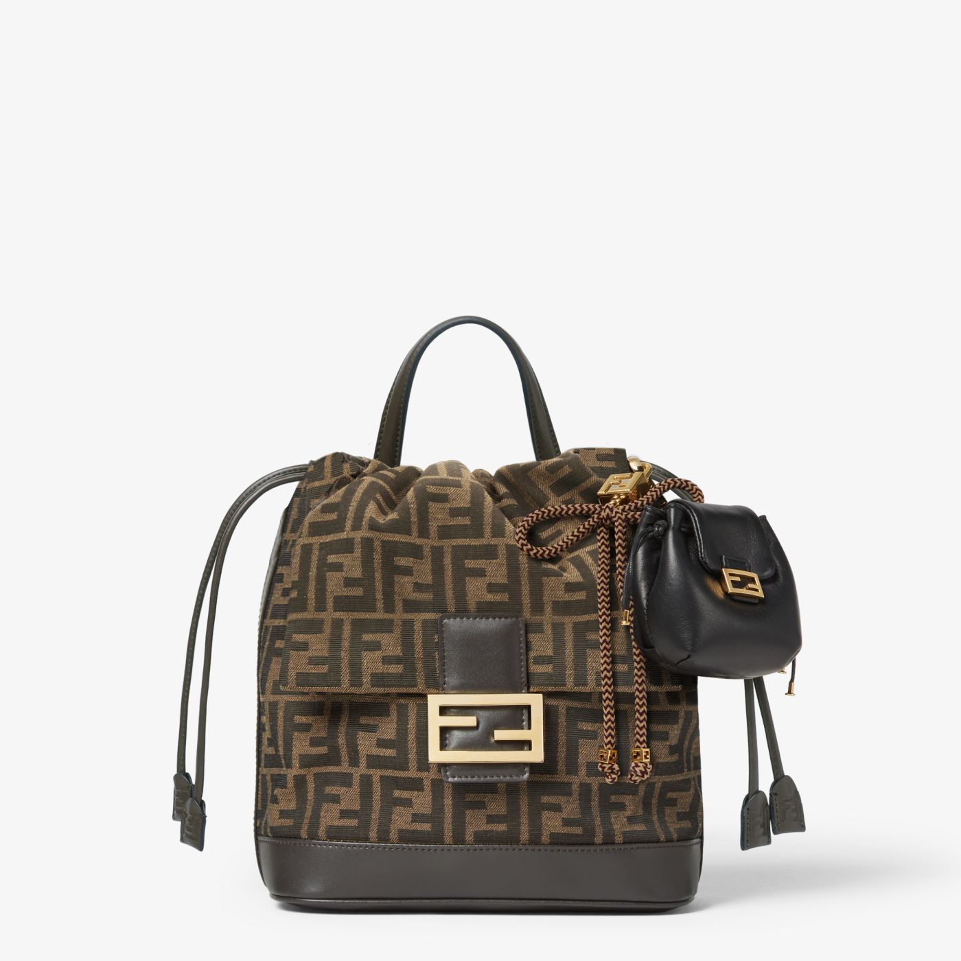 Nano Backpack Charm Black nappa leather charm