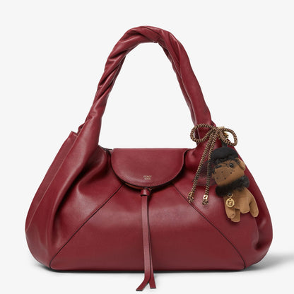 Fendi Igloo Charm Brown fabric and mink charm
