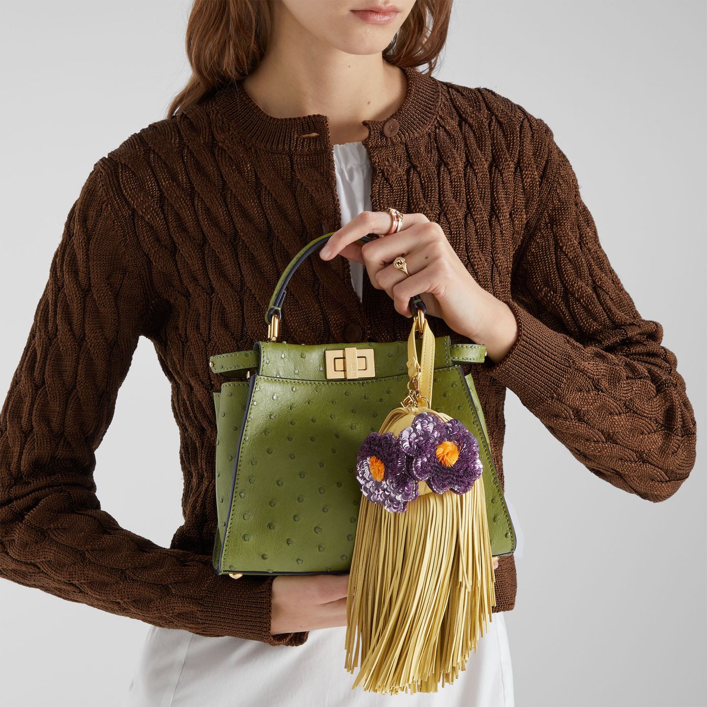 Bag Bugs Charm Yellow nappa leather charm