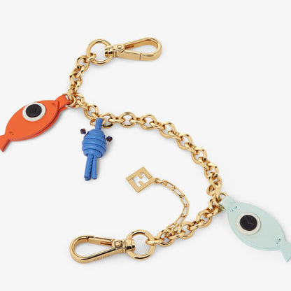 Chain Fish Charm Gold-colored metal charm