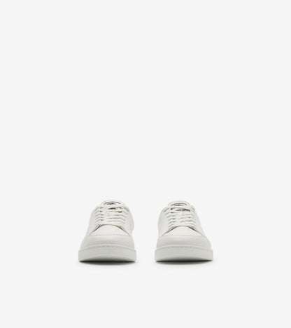 Leather Set Sneakers in White/sand beige