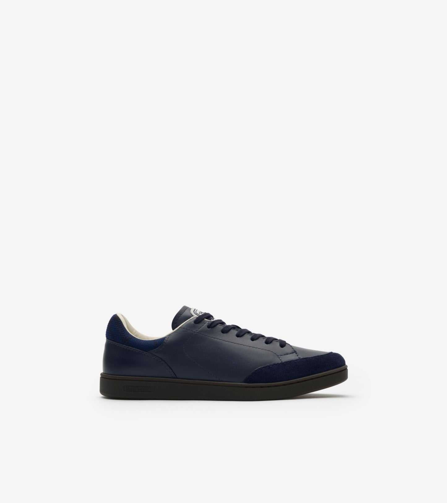 Leather Set Sneakers in White/sand beige