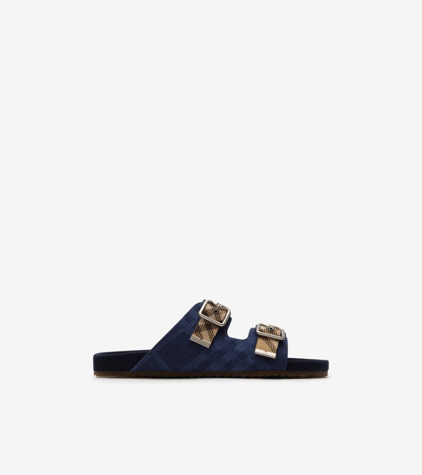 Check Suede Urchin Sandals in Sparrow beige