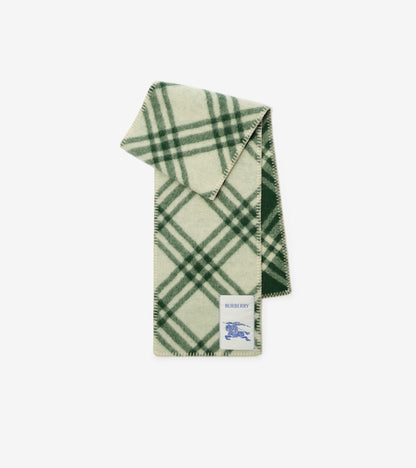 Check Wool Scarf in Sugar pink