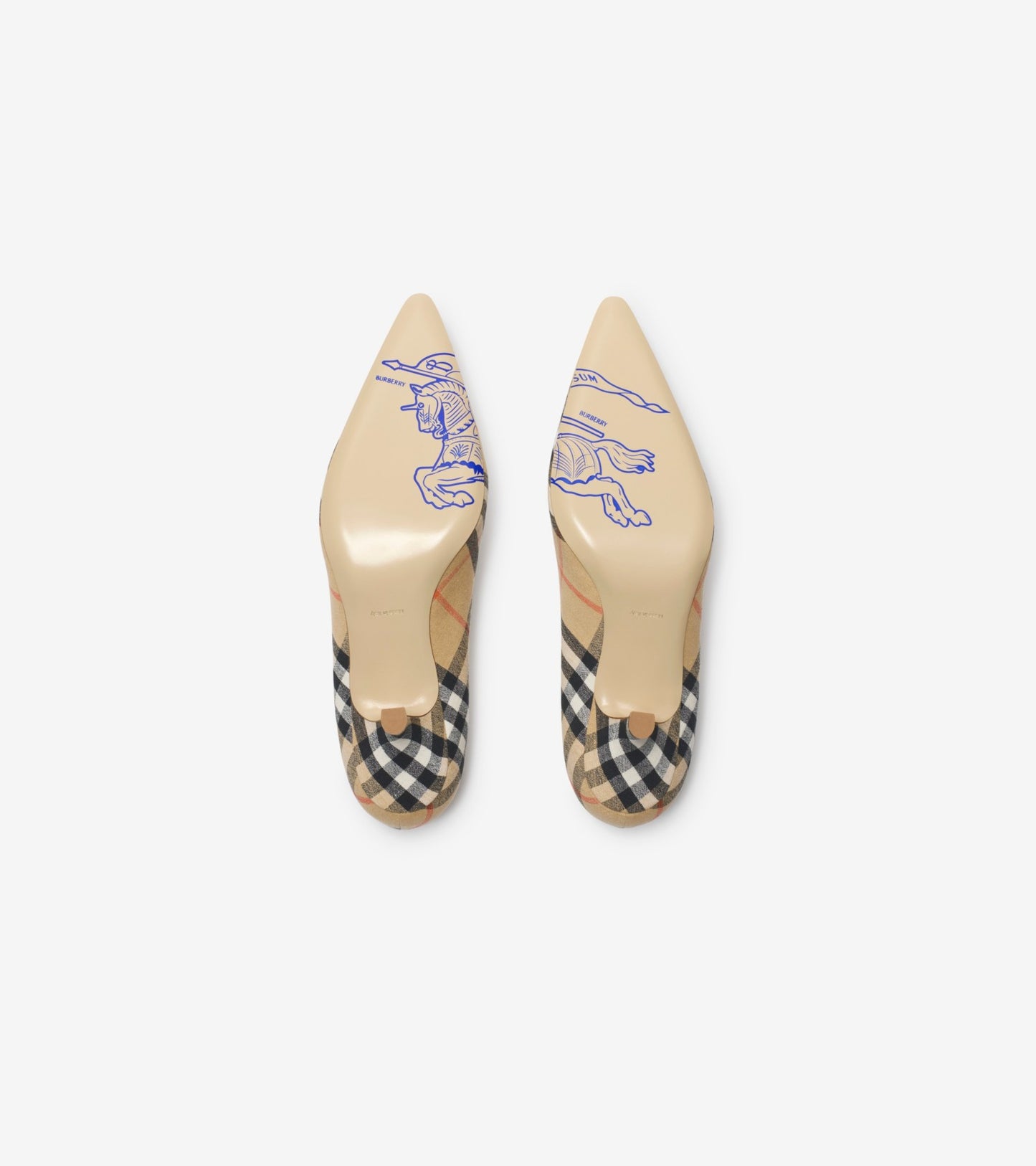 Check Dame Pumps in Sand beige