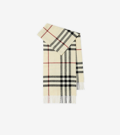 Check Cashmere Scarf in Bow pink