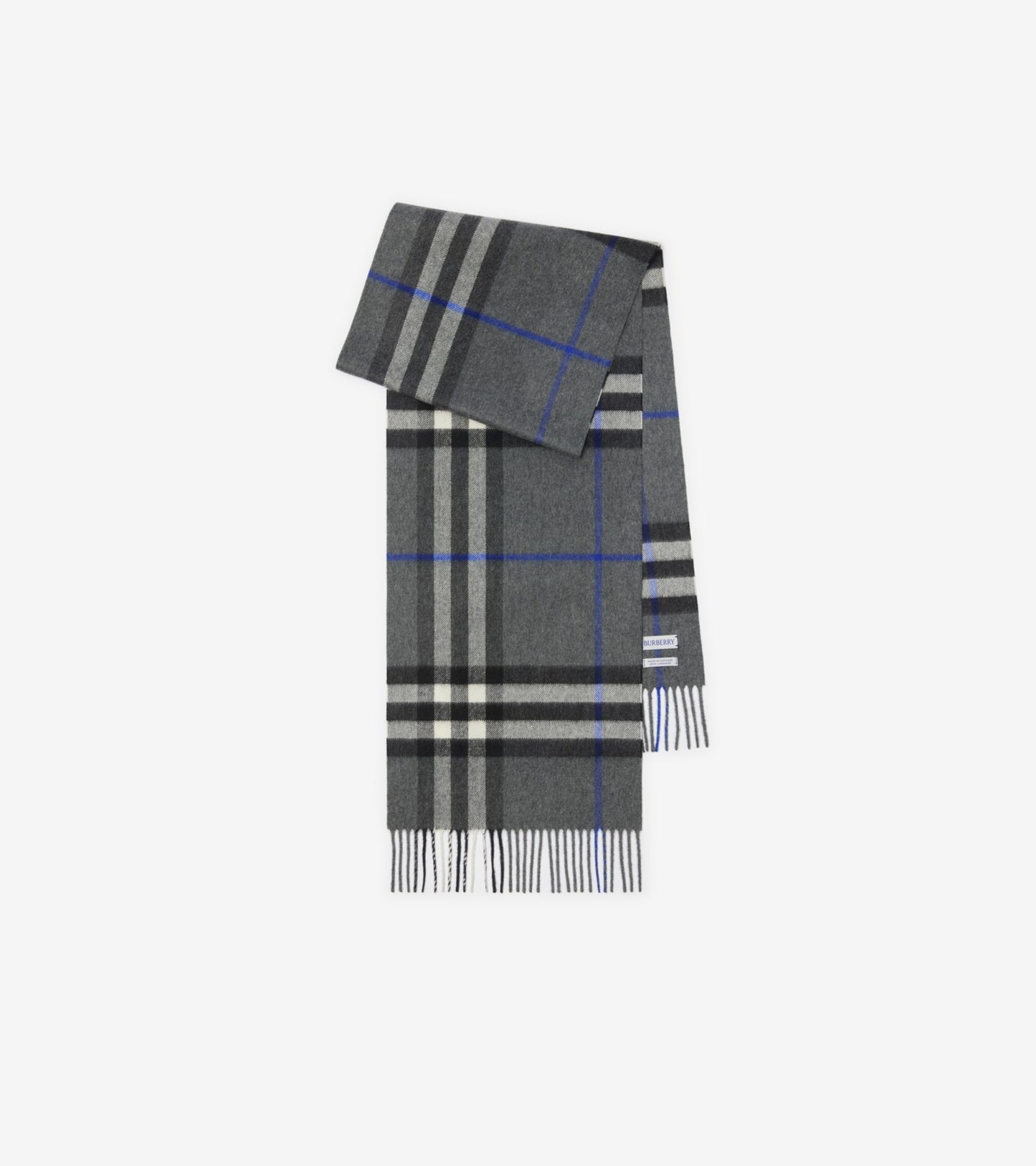 Check Cashmere Scarf in Bow pink