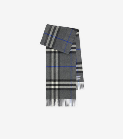 Check Cashmere Scarf in Bow pink