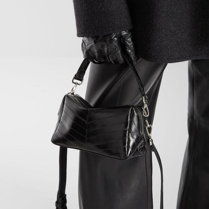 Fendi Lui Small Black inlaid hagfish leather bag