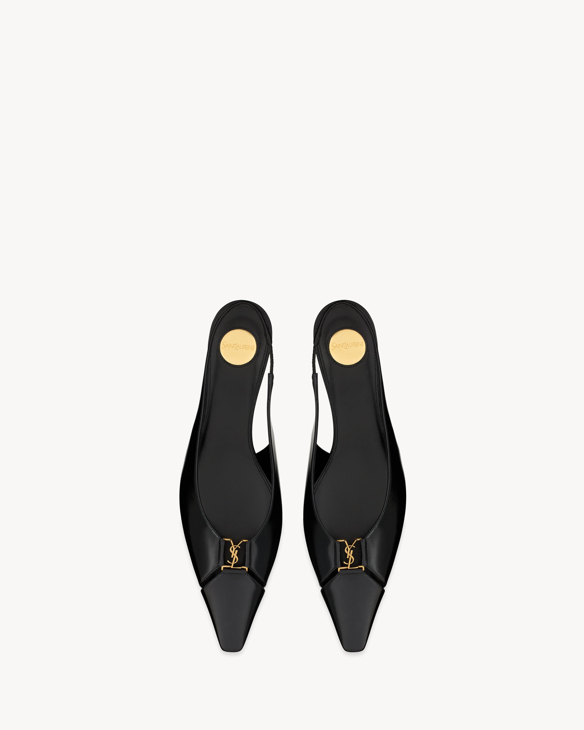 BABYLONE slingback flats in smooth leather