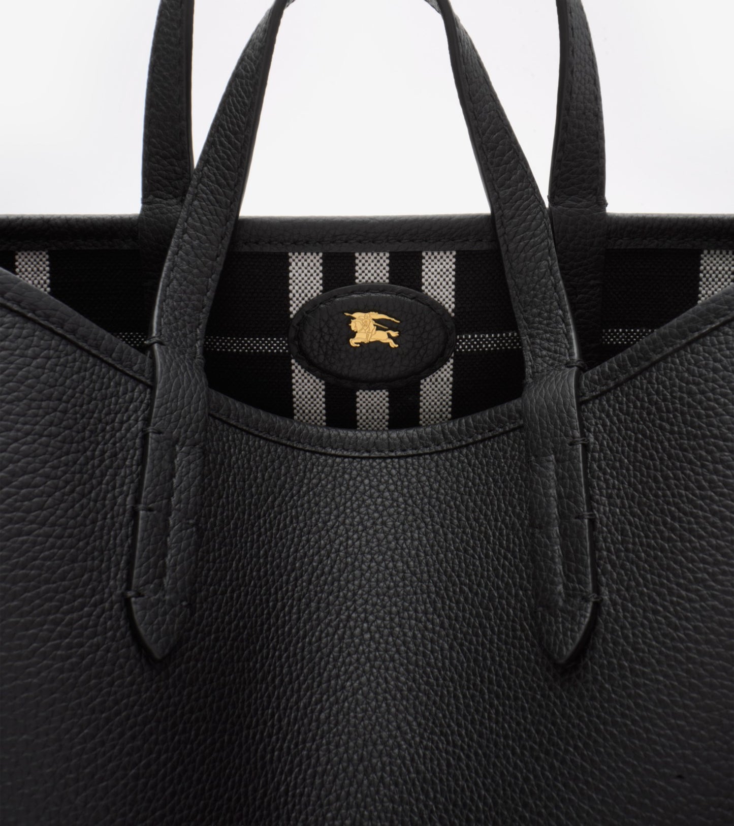Mini Reversible Bloomsbury Tote in Black/calico beige