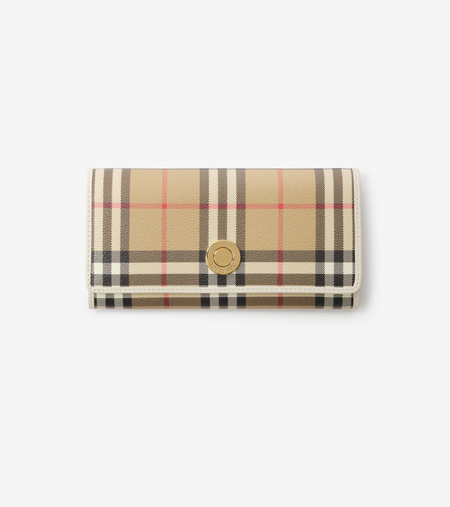 Check Continental Wallet in Archive beige/ruby red