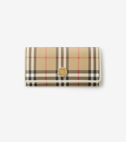 Check Continental Wallet in Archive beige/ruby red