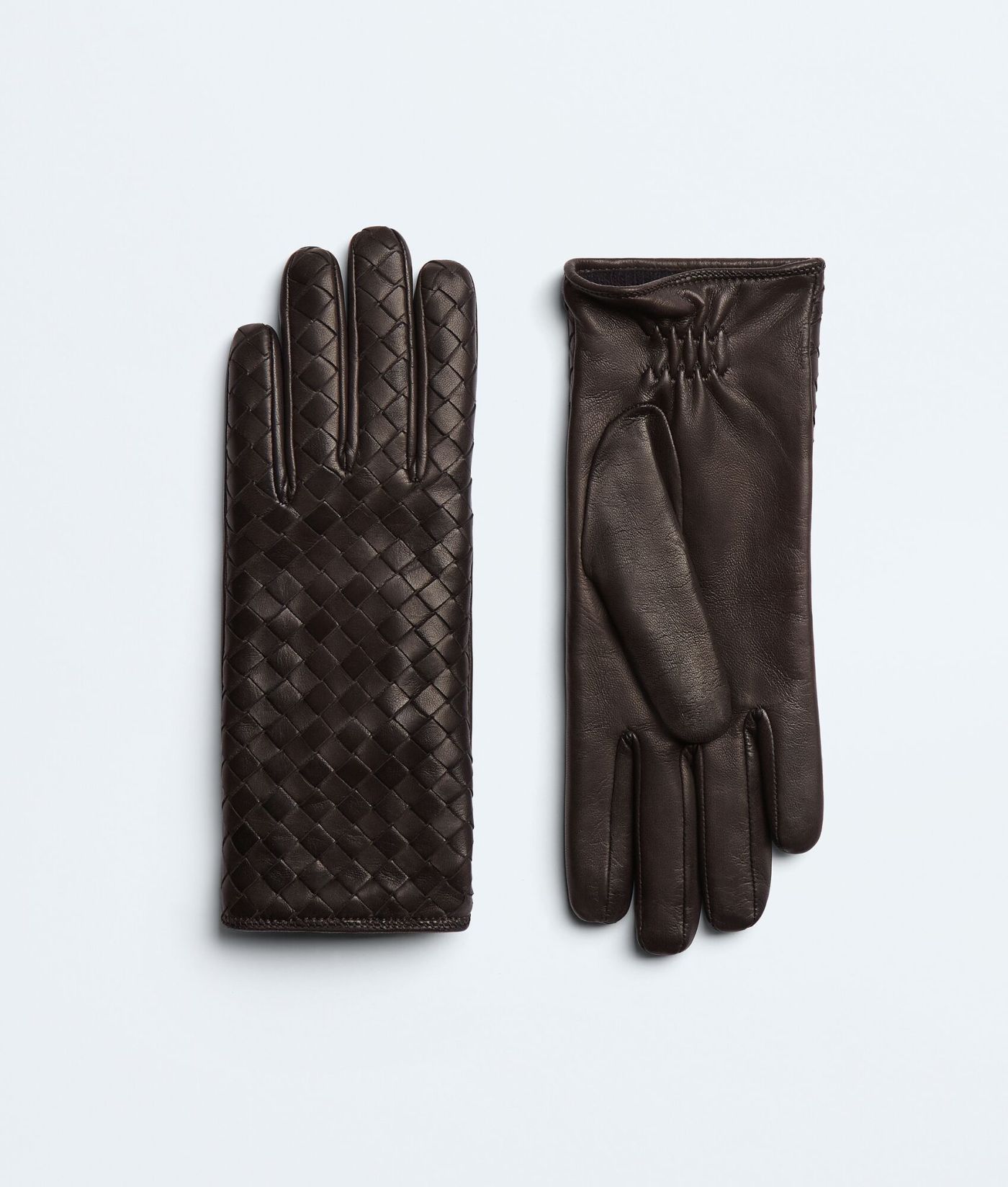 Intrecciato Leather Gloves