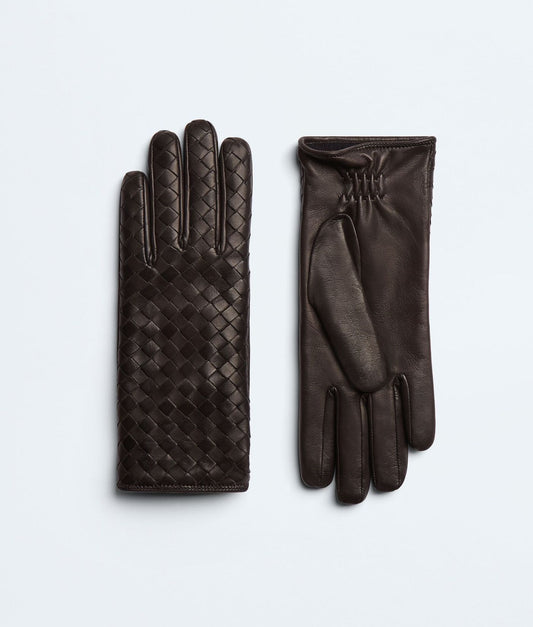 Intrecciato Leather Gloves