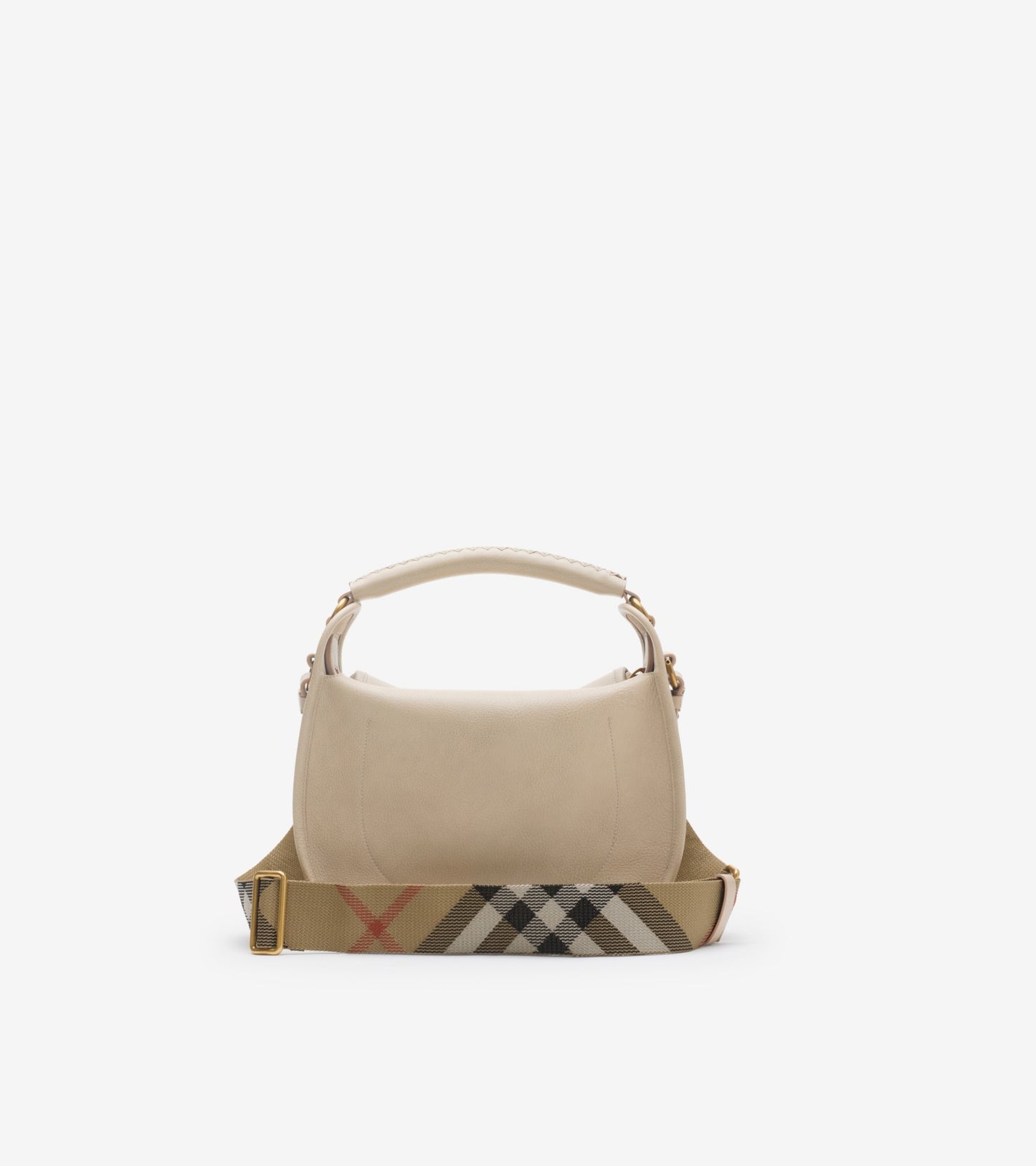 Small B Clip Messenger Bag in Mushroom beige