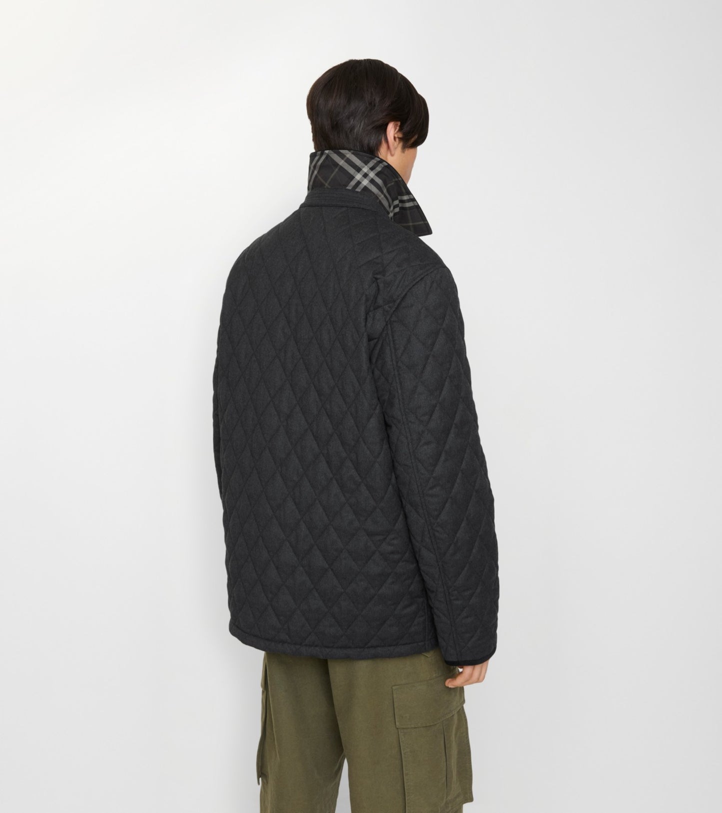 Quilted Nylon Haddington Jacket in Black