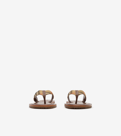 Check Pavilion Sandals in Sand beige