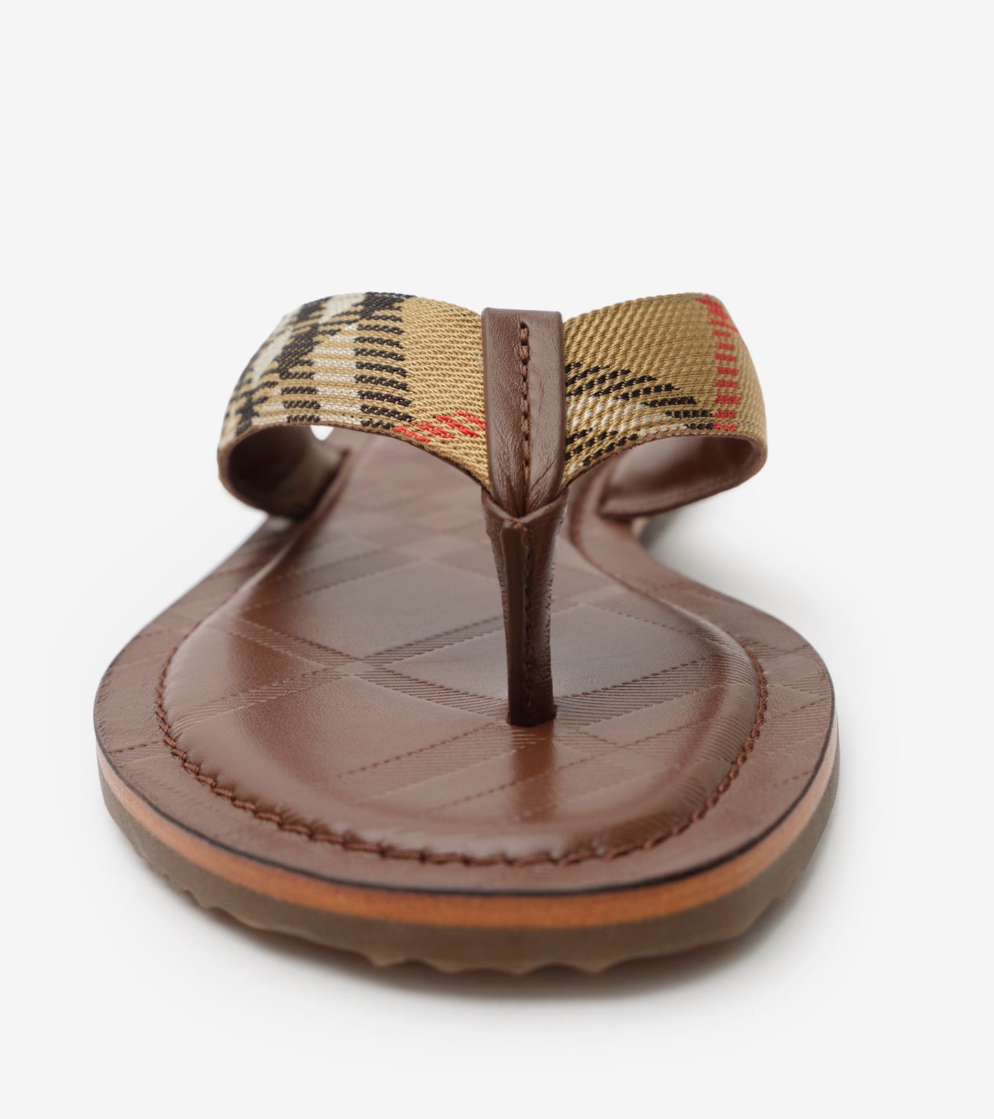 Check Pavilion Sandals in Sand beige