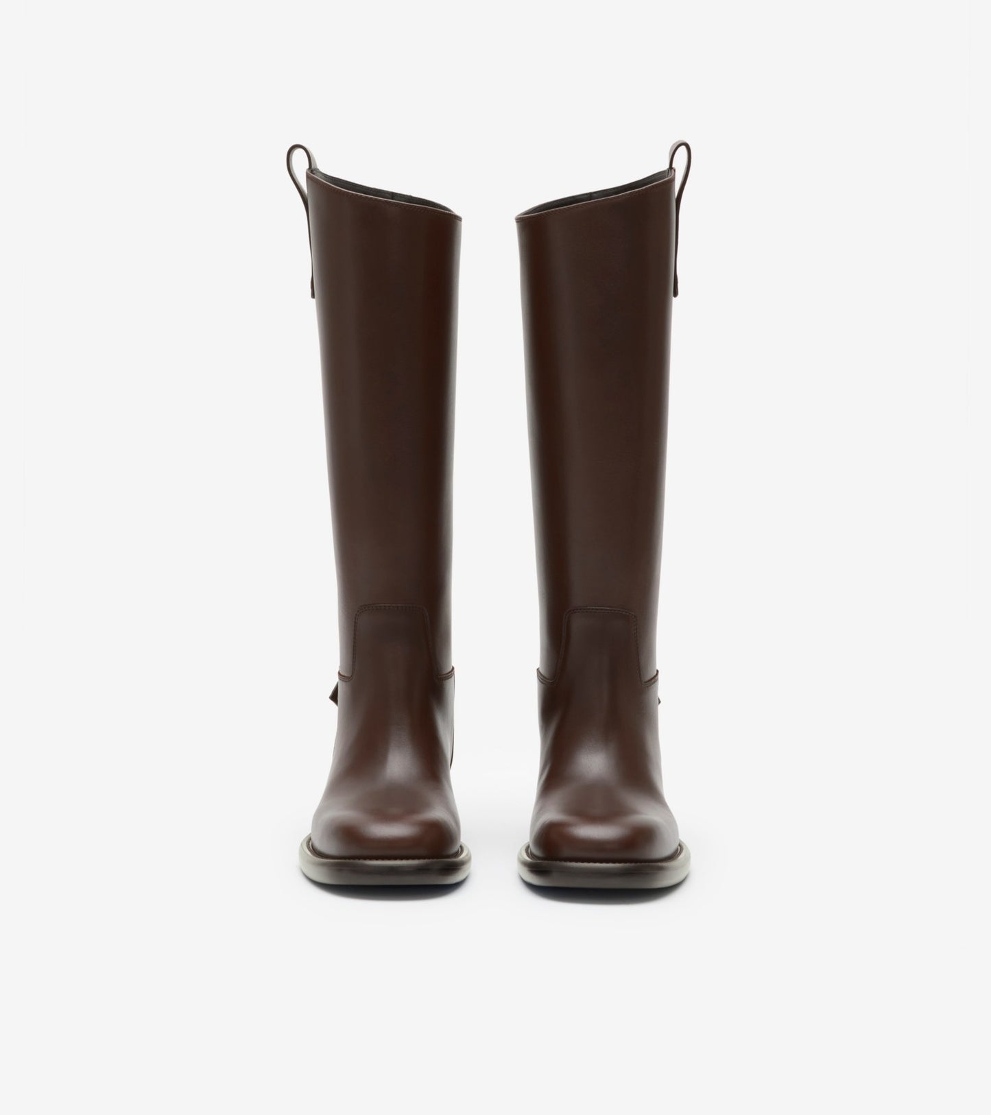 Leather Cavalier Boots in Treacle brown