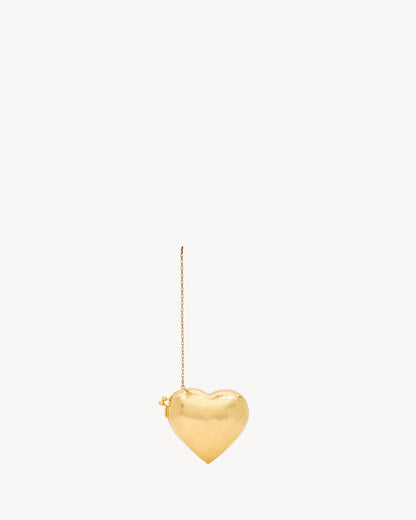 EVENING mini heart minaudière in brass