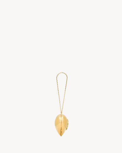 EVENING mini heart minaudière in brass