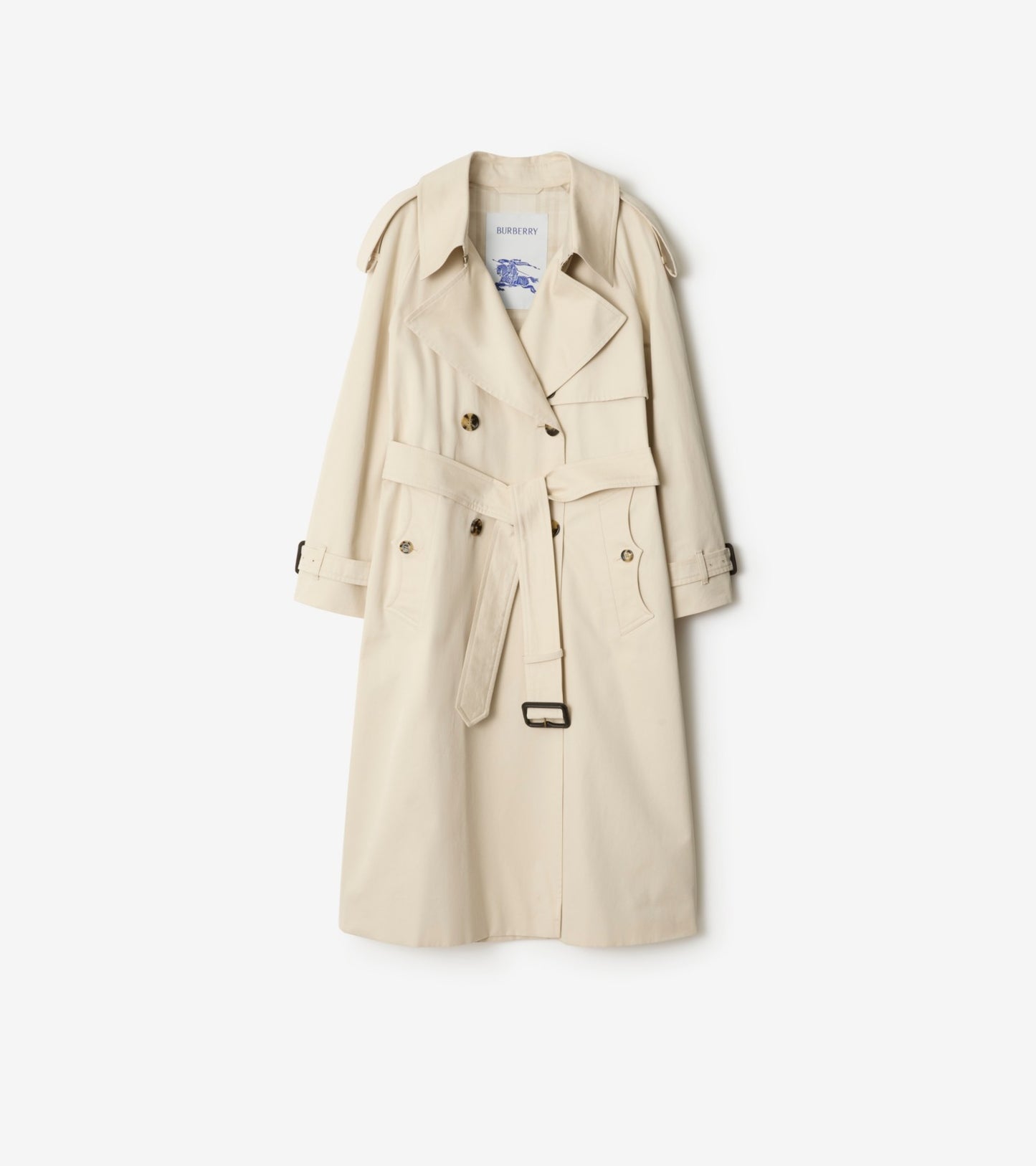 Long Gabardine Fitzrovia Trench Coat in Beige