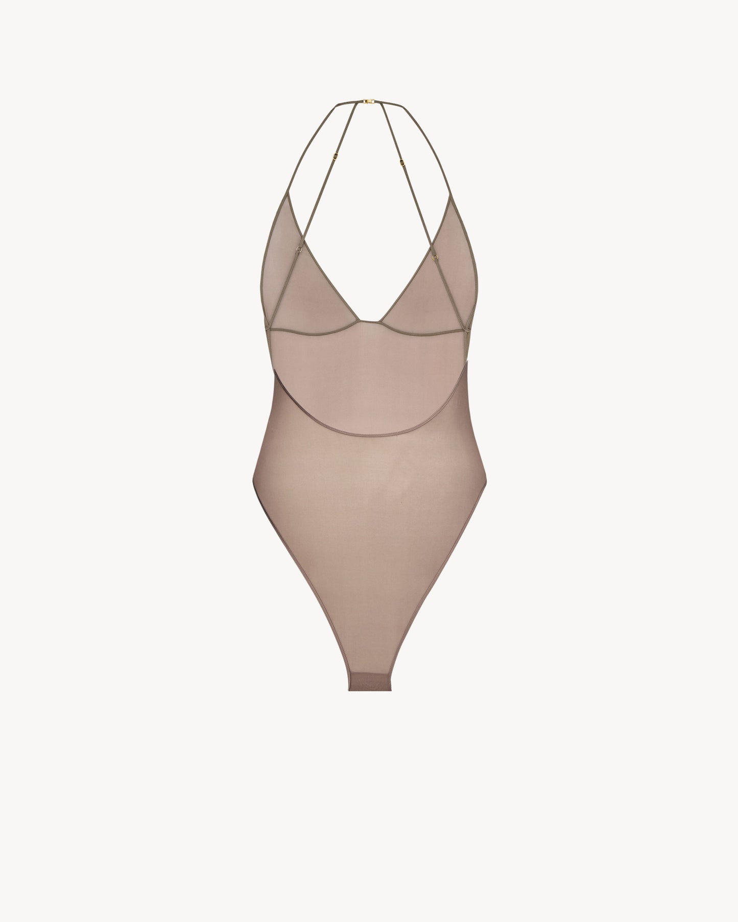 backless bodysuit in stretch silk muslin
