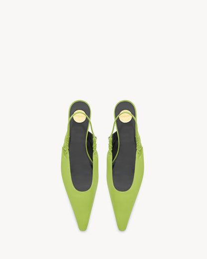 ANNE-MARIE slingback flats in smooth leather