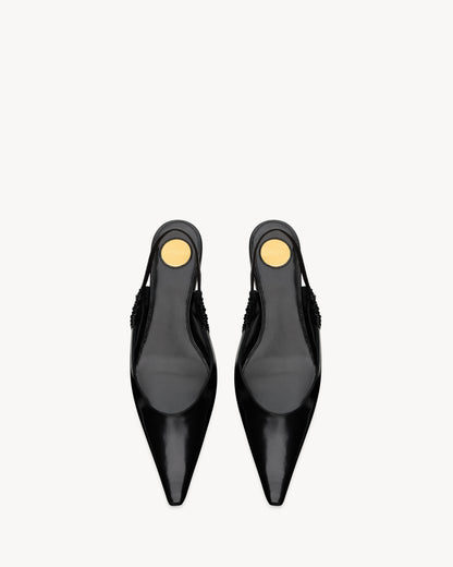 ANNE-MARIE slingback flats in smooth leather